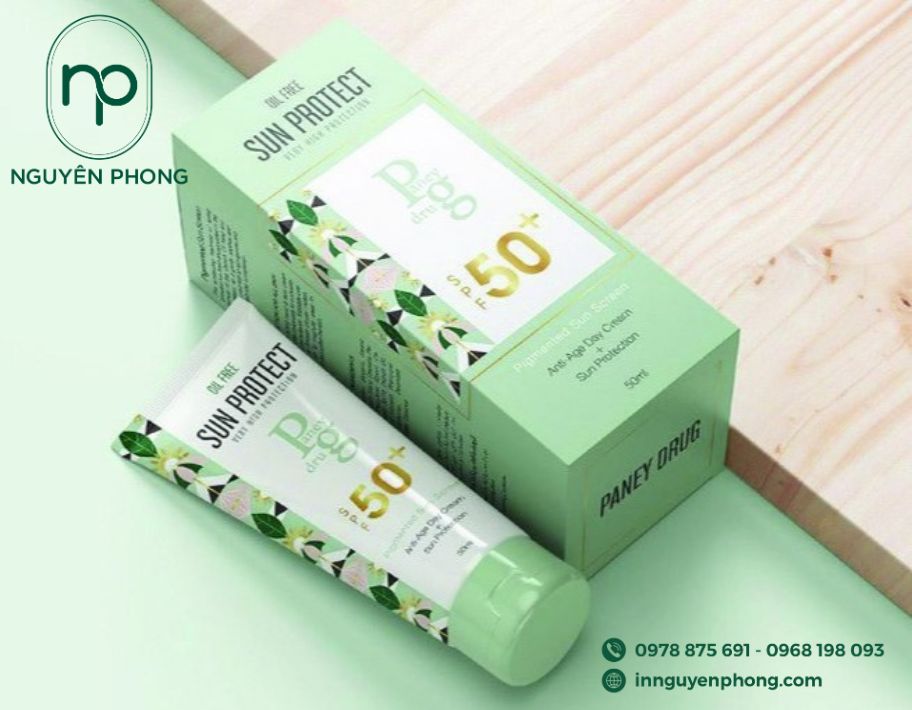 In hộp giấy đựng kem chống nắng đẹp